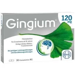 Gingium 120 mg Filmtabletten, 30 St- Ginkgo|Durchblutungs Tabletten