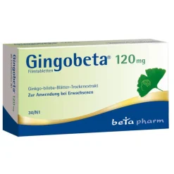 Gingobeta 120 mg Filmtabletten, 30 St- Ginkgo|Durchblutungs Tabletten