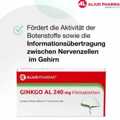 Aliud Pharma Ginkgo|Durchblutungs Tabletten-GINKGO AL 240 mg Filmtabletten, 30 St