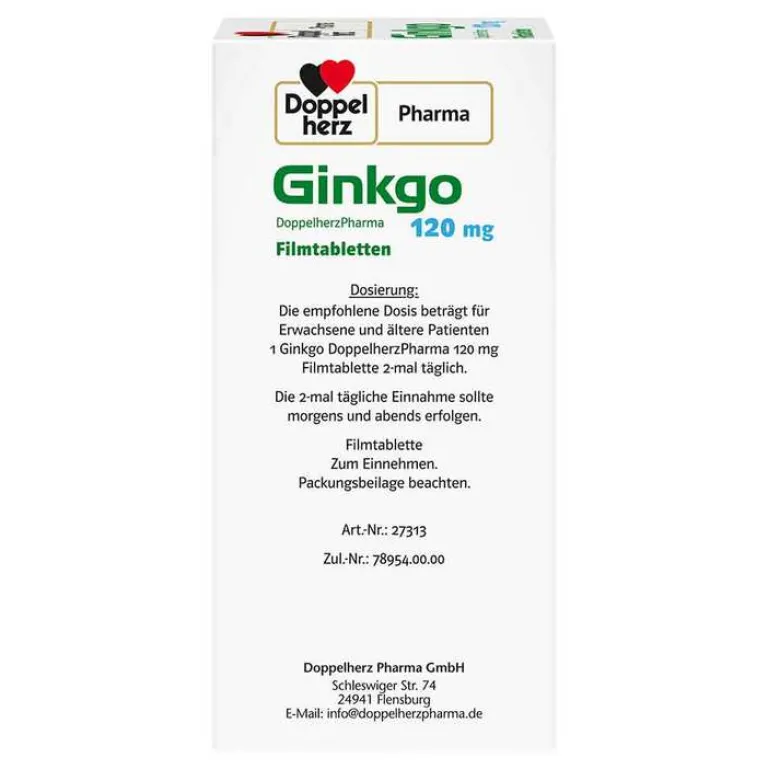 Ginkgo 120 mg Filmtabletten, 120 St^DoppelherzPharma