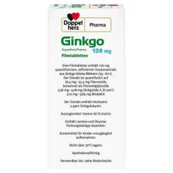 Ginkgo 120 mg Filmtabletten, 120 St^DoppelherzPharma