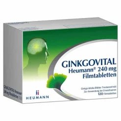 Heumann GINKGOVITAL 240 mg Filmtabletten, 120 St- Ginkgo|Durchblutungs Tabletten