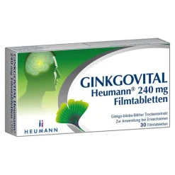 Heumann GINKGOVITAL 240 mg Filmtabletten, 30 St- Ginkgo|Durchblutungs Tabletten