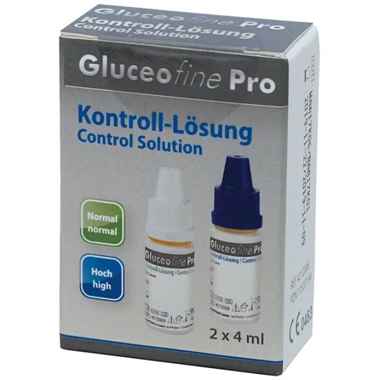 Gluceofine Kontrolllösungen-Pro Kontroll-Lösung, 2X4 ml
