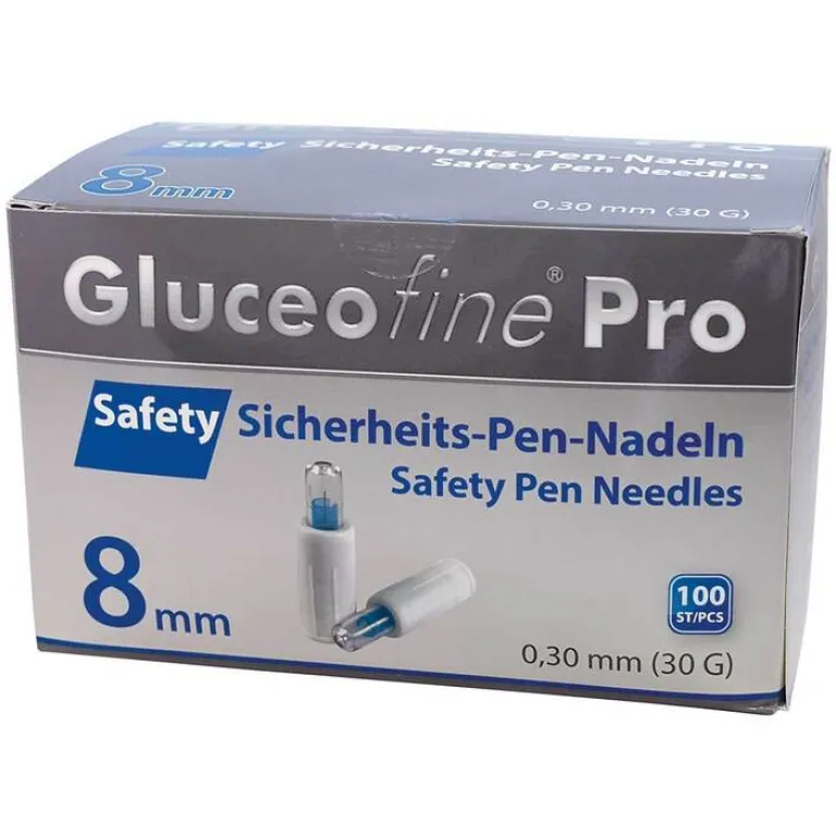 ® Pro Safety Sicherheits-Pen-Nadeln 30 G 0,3x8 mm, 100 St^Gluceofine Hot