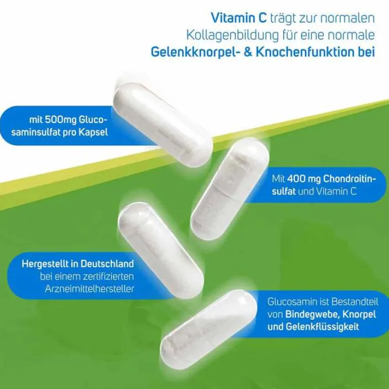 Glucosamin 500 mg + Chondroitin 400 mg Kapseln, 90 St^Avitale New
