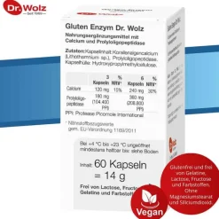 Dr. Wolz Verdauung-Gluten Enzym Kapseln, 60 St