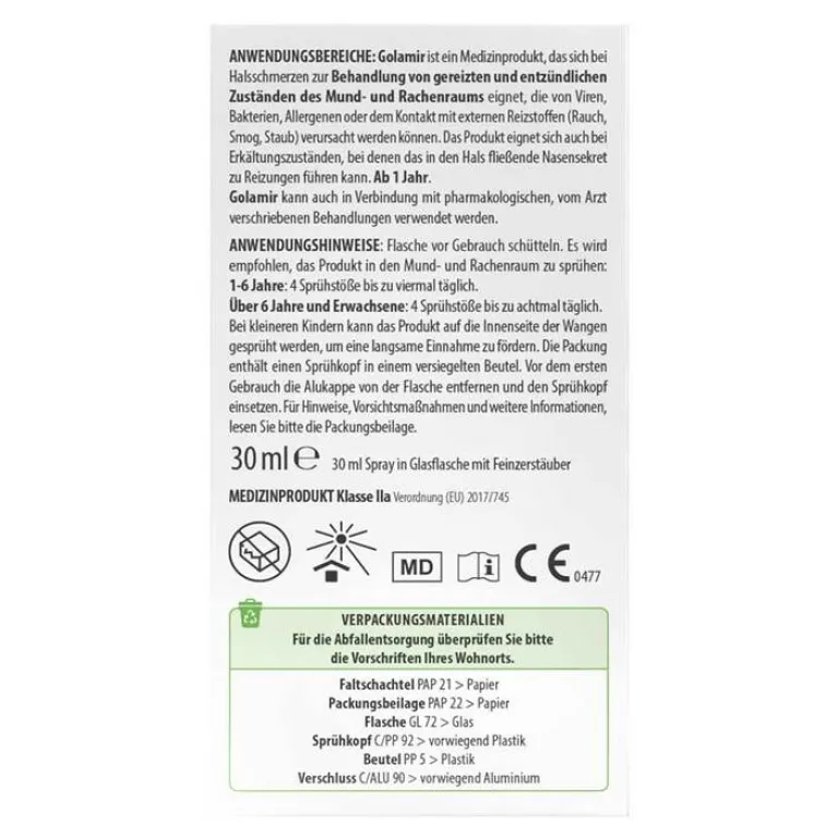Spray ohne Alkohol, 30 ml^Golamir Outlet