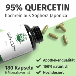 Green Naturals Quercetin 500 mg hochdosiert Kapseln , 180 St- Quercetin