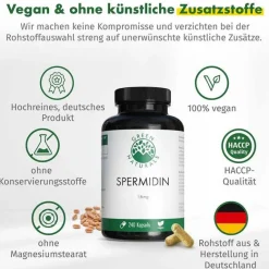 Green Naturals Spermidin-Spermidin 1,6 mg vegan Kapseln, 240 St