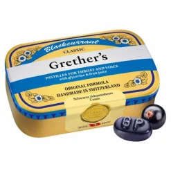 Grethers Pastilles Bonbons-Grethers Blackcurrant, 110 g