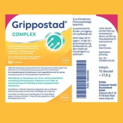 Grippostad COMPLEX mit Orangengeschmack, 10 St- Ass-Acetylsalicylsäure|Grippemittel