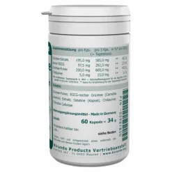 The Nutri Store Grüner Tee-Grüner Tee Extrakt Kapseln, 60 St