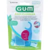 GuM Zwischenraumreinigung-Easy-Flossers Zahnseidesticks gewachst mint + Reise-Etui, 30 St