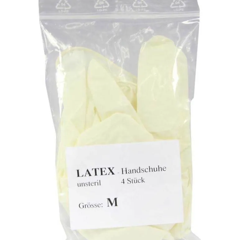 Handschuhe Einmal Latex unsteril mittel, 4 St- Latexhandschuhe