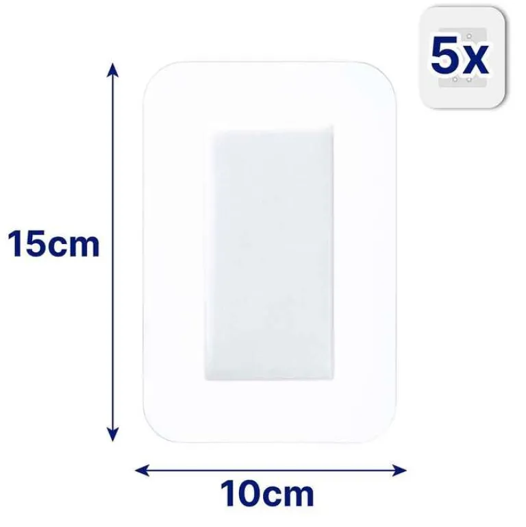 Hansaplast Wundpflaster-AQUA PROTECT 3XL Wundverband steril 10x15 cm, 5 St