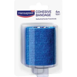 Hansaplast Fixierbinde selbsthaftend 6 cmx4 m blau, 1 St- Haft- & Fixierbinden