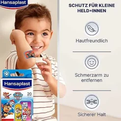 Hansaplast Kinder Pflasterstrips Paw Patrol, 20 St-Kinder Kinderpflaster