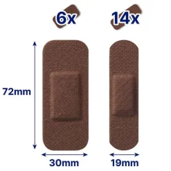 Hansaplast Strips-SENSITIVE Pflasterstrips Hautton dark, 20 St