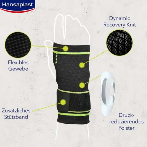 Hansaplast Sport Handgelenk-Bandage Größe L/XL, 1 St- Handgelenkbandagen