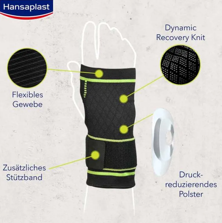 Hansaplast Sport Handgelenk-Bandage Größe L/XL, 1 St- Handgelenkbandagen