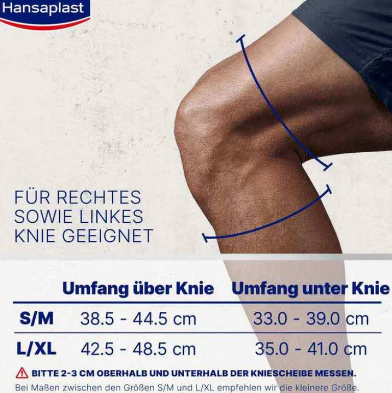 Hansaplast Sport Knie-Bandage Größe S/M, 1 St- Kniebandagen