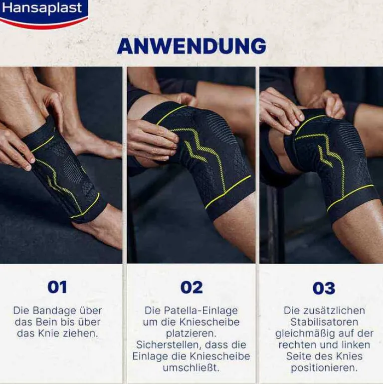 Sport Knie-Bandage Größe L/XL, 1 St^Hansaplast Hot