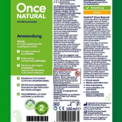 Hedrin Once Natural, 100 ml- Läuseshampoo