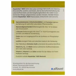 Alfavet Hepatosan 1600 Tabletten Ergänzungsfuttermittel für Hund und Katze, 120 St- Futter & Snacks|Futter & Snacks