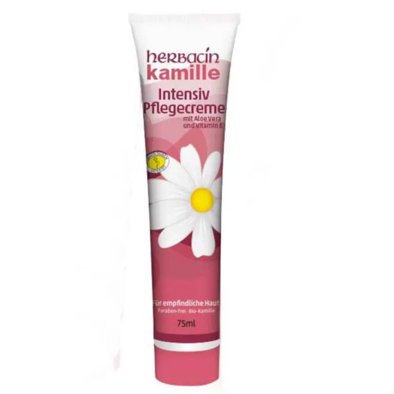 Herbacin Trockene Haut-Kamille Intensiv Pflegecreme Tube, 75 ml