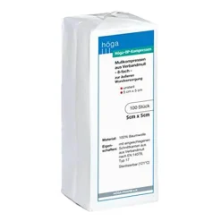 Höga-Pharm Höga OP Kompressen 5x5cm 8fach unsteril, 100 St- Sterile Kompressen