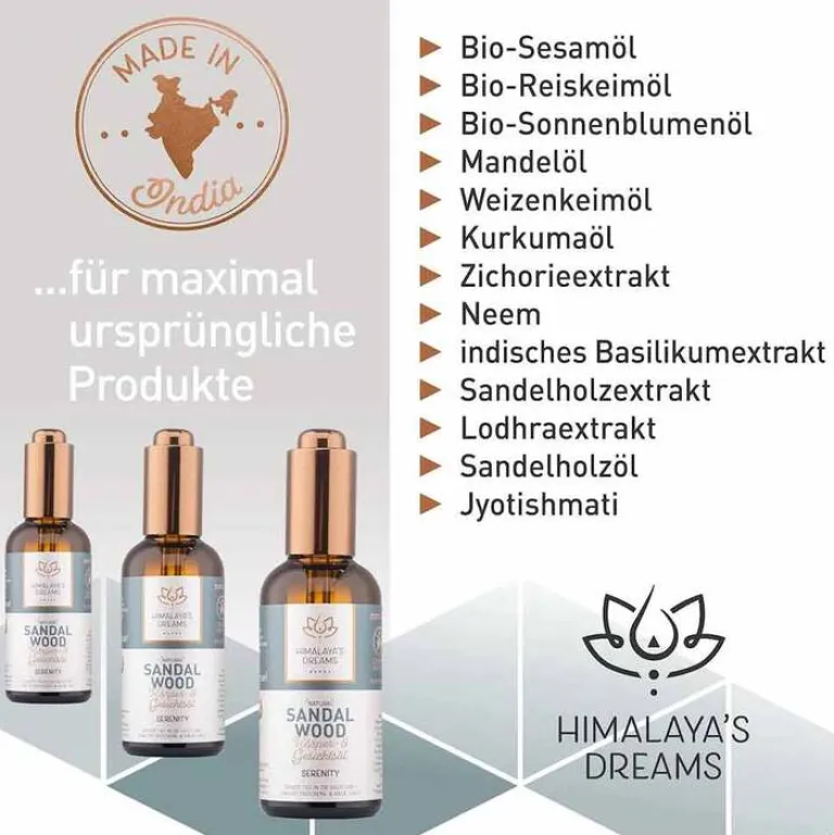 Himalayas Dreams Ayurveda Körper & Gesichtsöl Sandalwood, 100 ml- Körperöle|Gesichtsöle