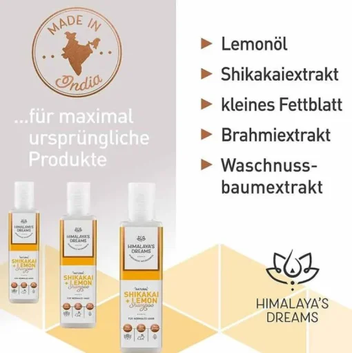Himalayas Dreams Ayurveda Shampoo Shikakai & Lemon, 200 ml- Haarpflege
