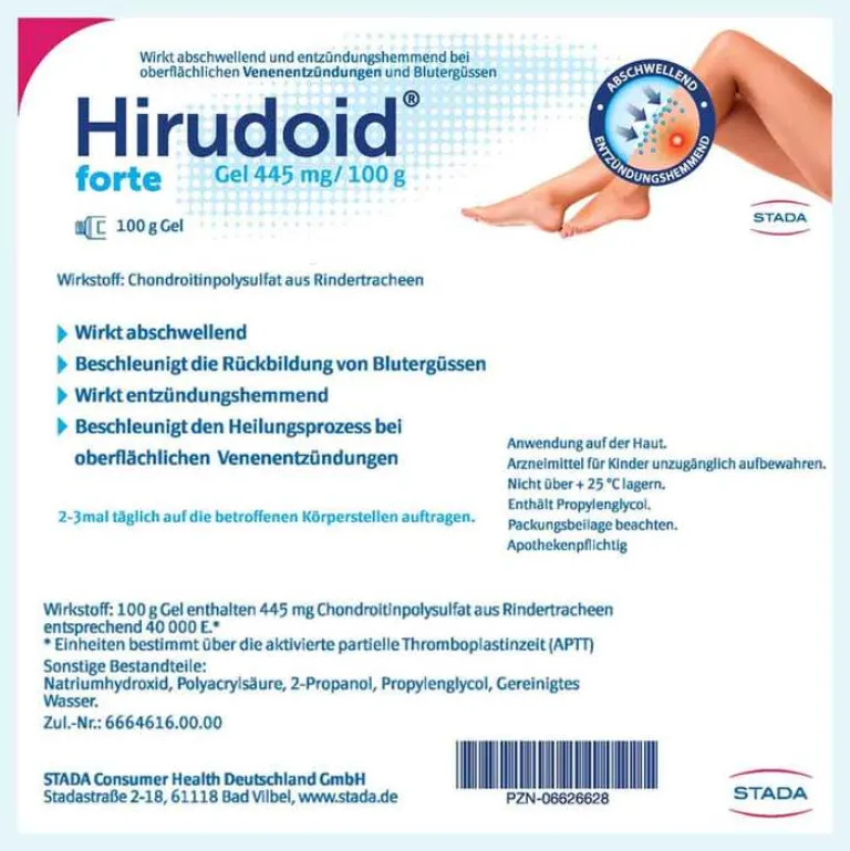 Hirudoid ® FORTE Gel, 100 g- Venenleiden