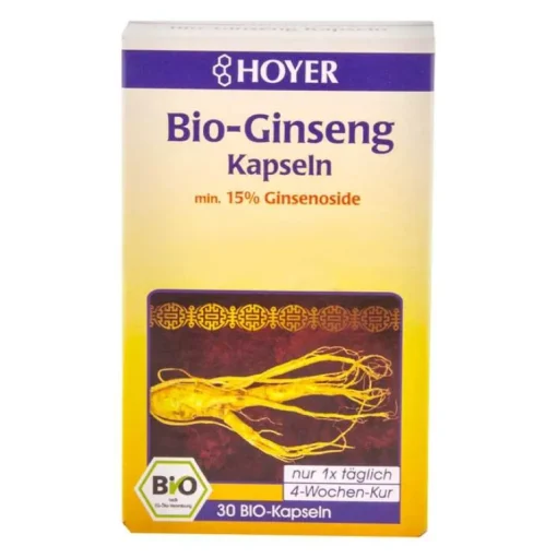 Hoyer Bio Ginseng Kapseln, 30 St- Ginseng|Sonstige Bio Produkte