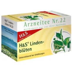 H&S Tee H&S Lindenblüten Tee Filterbeutel, 20X1.8 g- Erkältungstee
