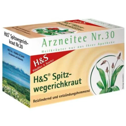 H&S Tee H&S Spitzwegerichkraut Filterbeutel, 20X1.5 g- Erkältungstee