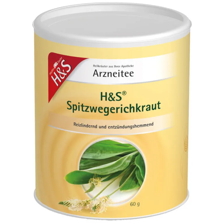 H&S Tee H&S Spitzwegerichkraut loser Tee, 60 g- Loser Tee|Erkältungstee