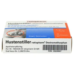 Ratiopharm Hustenstiller Dextromethorphan Kapseln, 10 St- Hustenstiller