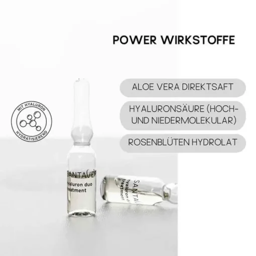 Santaverde Gesichtspflege-Hyaluron Duo treatment Ampullen, 10X1 ml