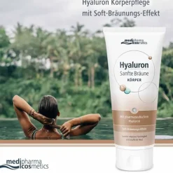 Medipharma Cosmetics Hyaluron Sanfte Bräune Körperpflege Creme, 200 ml- Selbstbräuner
