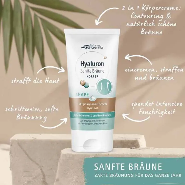 Hyaluron Sanfte Bräune Shape Körperpflege Creme, 150 ml^Medipharma Cosmetics Online