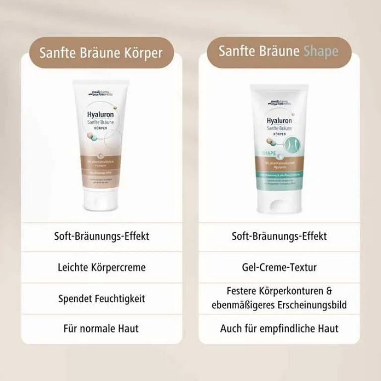 Hyaluron Sanfte Bräune Shape Körperpflege Creme, 150 ml^Medipharma Cosmetics Online