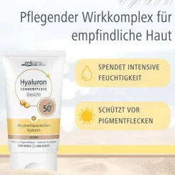 Medipharma Cosmetics Lsf 50+-Hyaluron Sonnenpflege Gesicht LSF 50+ getönt, 50 ml