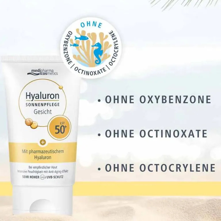 Medipharma Cosmetics Hyaluron Sonnenpflege Gesicht LSF 50+ , 50 ml- Lsf 50+
