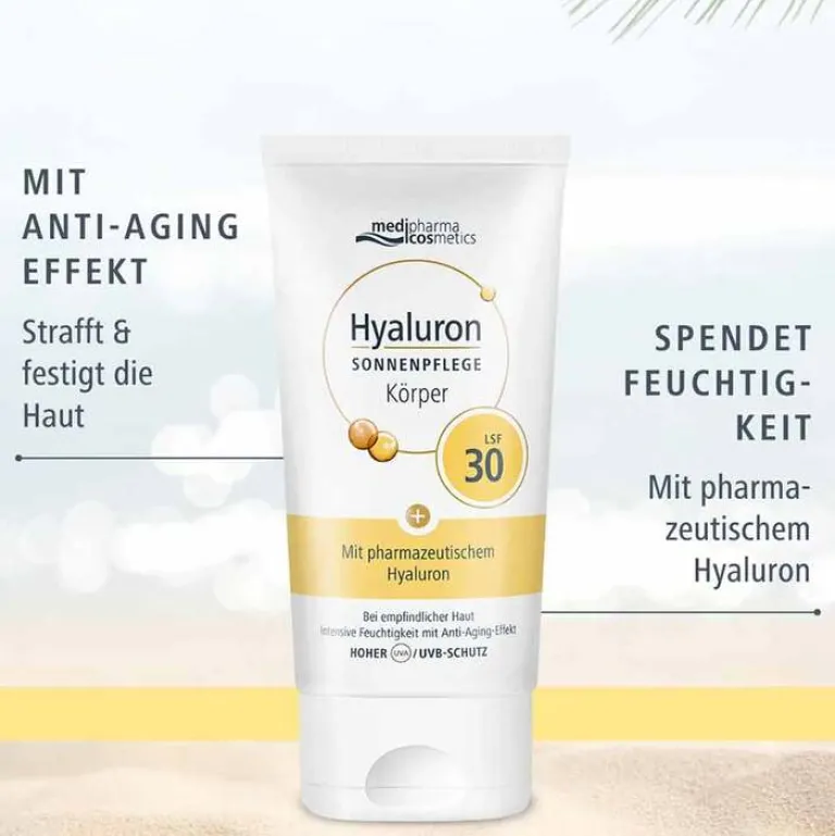 Hyaluron Sonnenpflege Körper LSF 30, 150 ml^Medipharma Cosmetics Hot
