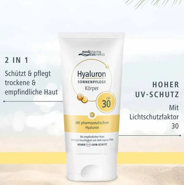 Hyaluron Sonnenpflege Körper LSF 30, 150 ml^Medipharma Cosmetics Hot
