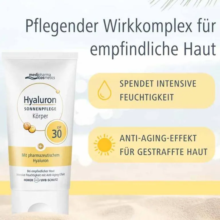 Hyaluron Sonnenpflege Körper LSF 30, 150 ml^Medipharma Cosmetics Hot