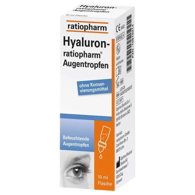Ratiopharm Hyaluron-® Augentropfen, 10 ml- Augentropfen Trockene Augen