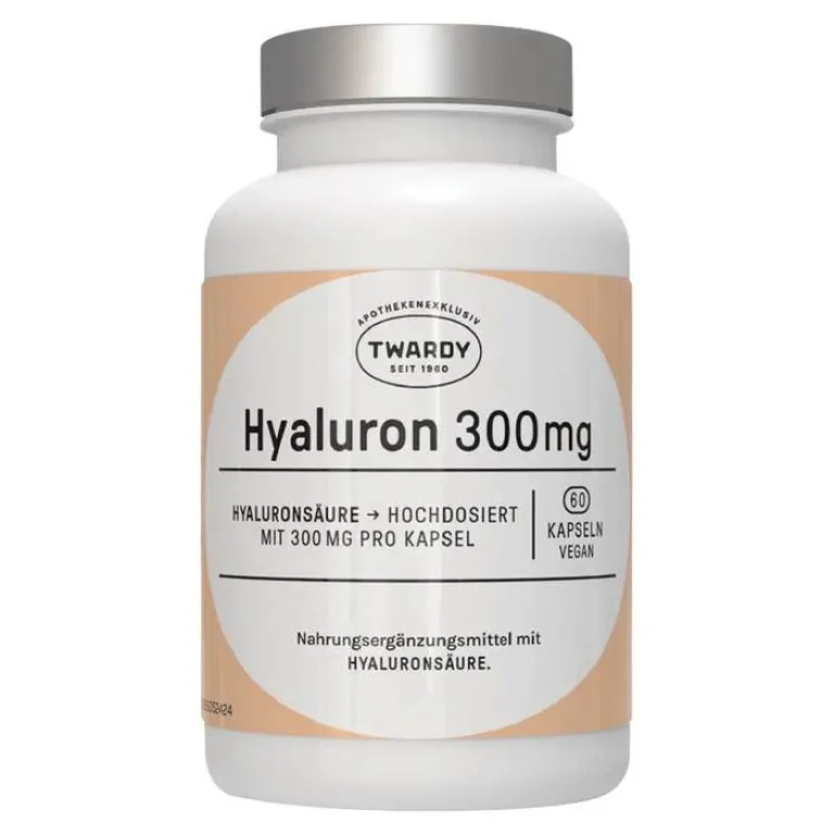 Twardy Hyaluronsäure Kapseln 300 mg vegan, 60 St- Hyaluronsäure